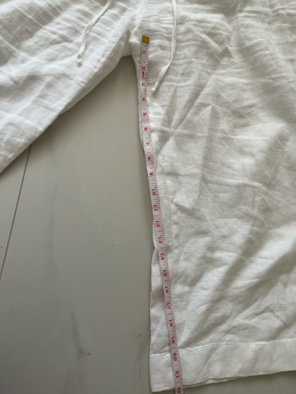 Talbots 100% linen White Wide-Leg Pants size 14 - Picture 11 of 13